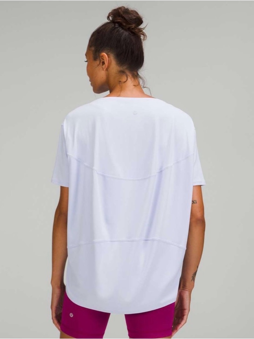 Lululemon Back In Action Short Sleeve Shirt *Nulu Pastel Blue One Size